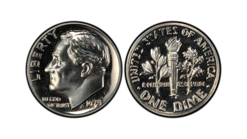 1975 No-S Roosevelt Dime