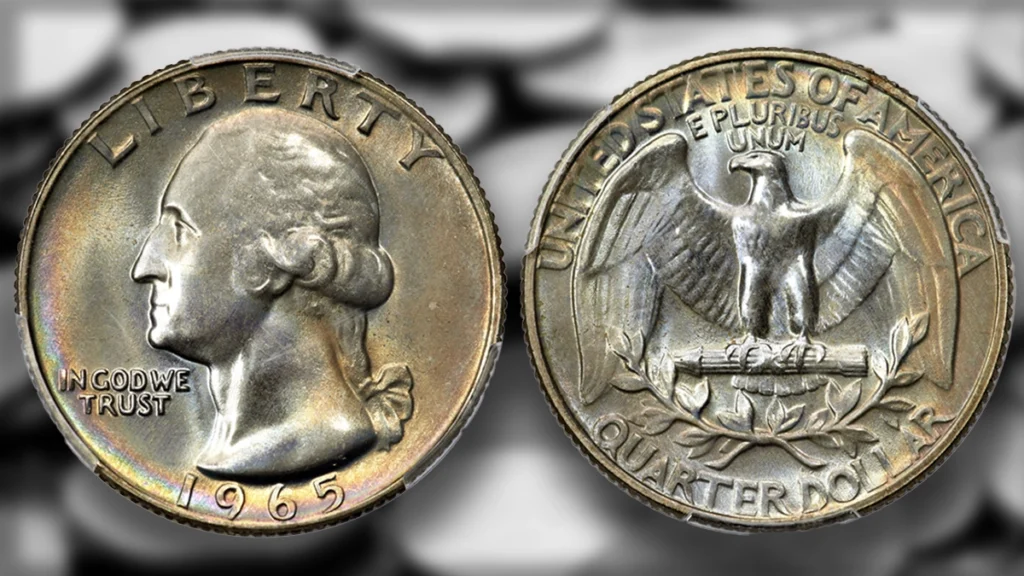 1965 Type 2 Clad Washington Quarter