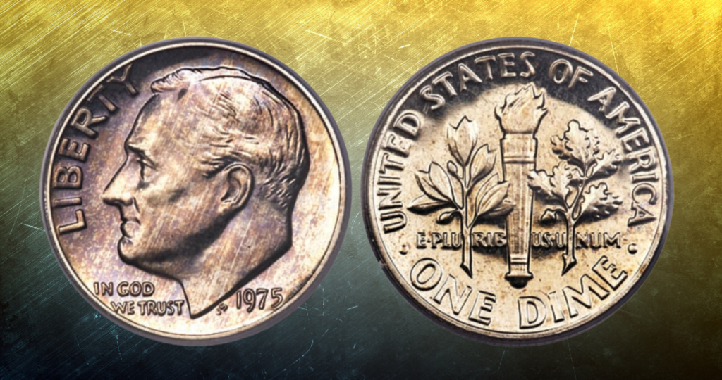 1975 No S Proof Roosevelt Dime