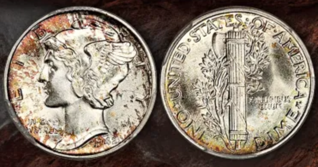 1942/1 Mercury Dime Full Band