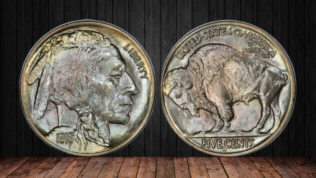 1916 Double Die Buffalo Nickel