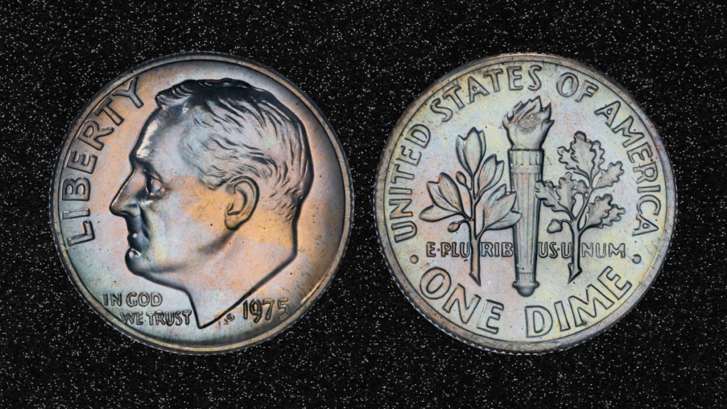 2. 1975 ‘No-S’ Proof Roosevelt Dime