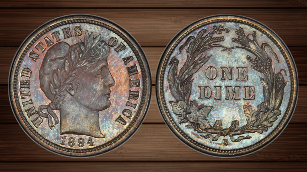 8. 1894-S Barber Dime