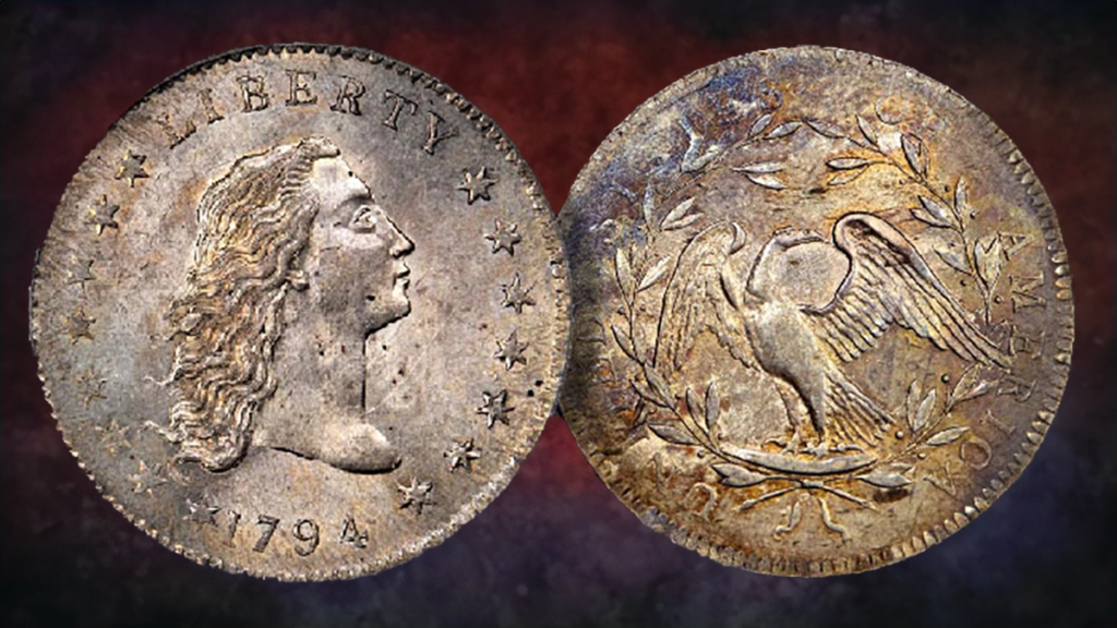 1. 1794 Flowing Hair Silver Dollar