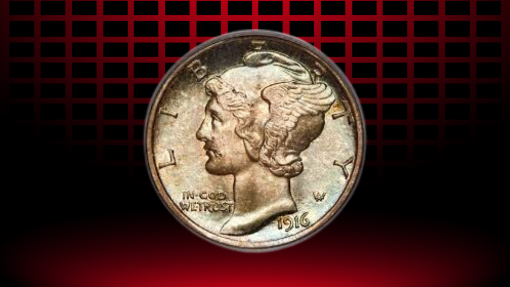 1916-D Mercury Dime with Full Bands